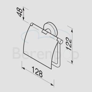 Geesa Nemox 650802 Toilettenpapierhalter mit Klappe Chrom