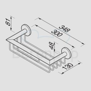 Geesa Nemox 65140230 Flaschen- und Schwammhalter 300mm chrom