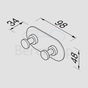 Geesa Nemox 651502 Doppelhaken chrom