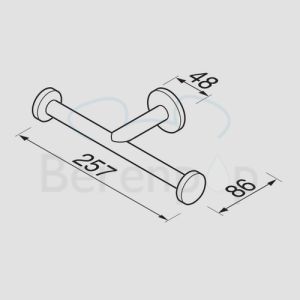 Geesa Nemox 651802 doppelt Toilettenpapierhalter chrom