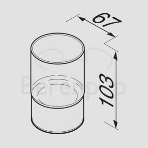 Geesa Nemox 653102 Zahnputzbecherhalter chrom