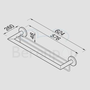Geesa Nemox 655202 Badetuchhalter 60cm chrom