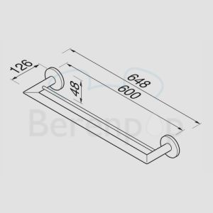 Geesa Nemox 655602 Doppelter Wandhandtuchhalter 60cm Chrom