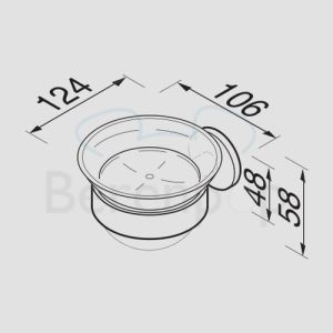 Geesa Nemox Edelstahl 650305 Seifenhalter Edelstahl gebürstet