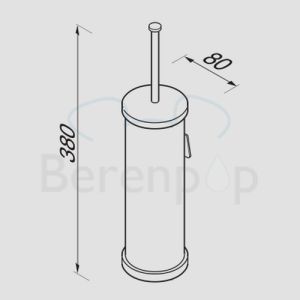 Geesa Nemox Stainless Steel 651105 toilet brush holder (white brush head) stainless steel brushed