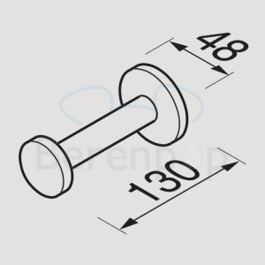 Geesa Nemox Stainless Steel 651205 spare roll holder stainless steel brushed