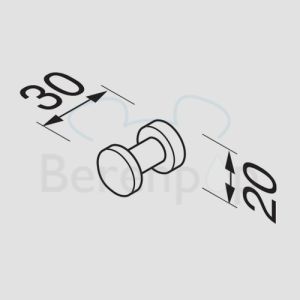 Geesa Nemox Stainless Steel 651305 hook stainless steel brushed