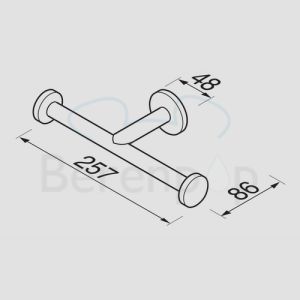 Geesa Nemox Stainless Steel 651805 double toilet roll holder stainless steel brushed