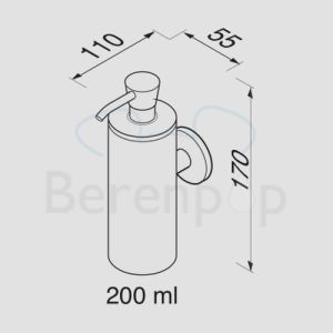 Geesa Nemox Stainless Steel 652705 soap dispenser 200ml wall stainless steel brushed