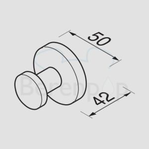 Geesa Nemox Stainless Steel 654505 hook stainless steel brushed