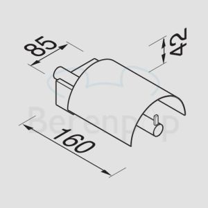 Geesa Nexx 750802 toilet roll holder with flap chrome