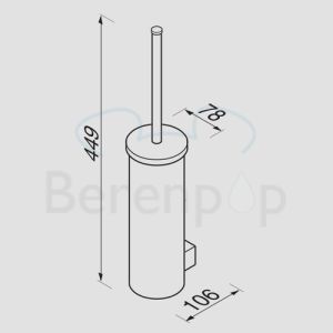 Geesa Nexx 751002 toilet brush holder (white brush head) chrome