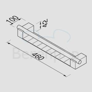 Geesa Nexx 751402 bottle and sponge holder 460mm chrome