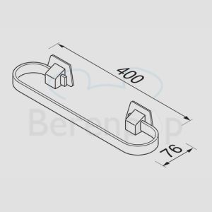 Geesa Standard 512140 wall towel holder 40cm chrome