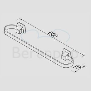 Geesa Standard 512160 wall towel holder 60cm chrome