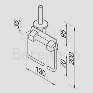 Geesa Standard 5146A toiletrolhouder zonder deksel en reserverolhouder chroom