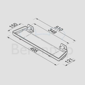 Geesa Standard 91719150 Ablag 50cm chrom