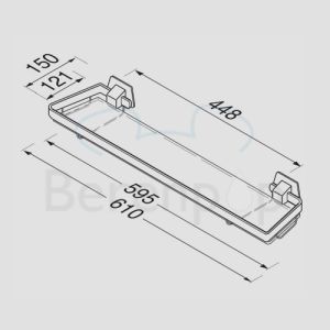 Geesa Standard 91719160 Ablag 60cm chrom