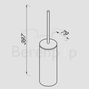 Geesa Wynk 451002 toilet brush holder chrome