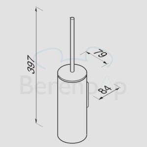 Geesa Wynk 451102 toilet brush holder wall chrome