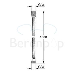 Grohe Relexa 28143000 Brauseschläuche 150cm chrom