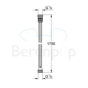 Grohe Rotaflex 28025000 Brauseschläuche 175cm chrom