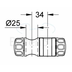 Grohe Tempesta - Solo - Relexa 07659000 slide piece for slide bar chrome