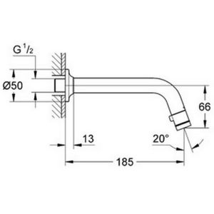 Grohe Universal 20203000 fountain tap wall chrome