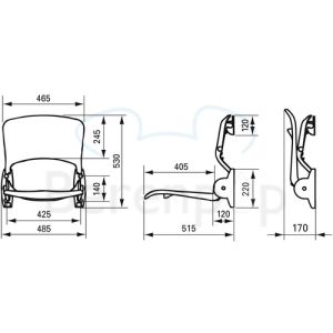 Handicare (Linido) LI2202200602 Duschsitz mit Rückenlehne klappbar weiß
