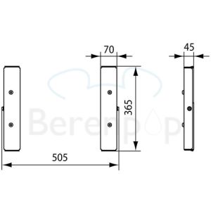 Handicare (Linido) LI2215101402 Satz Höhenverstellplatten Edelstahl weiß beschichtet