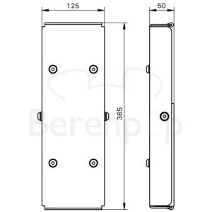 Handicare (Linido) LI2615300402 Höhenverstellplatte Edelstahl weiß beschichtet