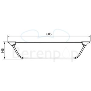 Handicare (Linido) LI2634000102 planchet staal gecoat wit