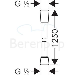 Hansgrohe Isiflex'B 28272000 Brauseschläuche 125cm chrom