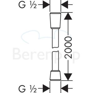 Hansgrohe Brauseschläuche Isiflex'B 28274000 200cm chrom
