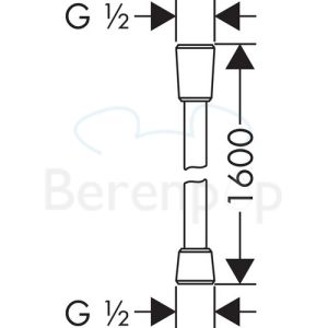 Hansgrohe Isiflex'B 28276000 Brauseschläuche 160cm chrom