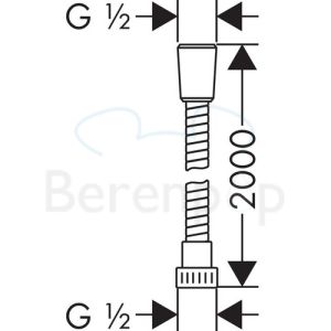 Hansgrohe Metaflex'C 28264000 Brauseschläuche 200cm chrom