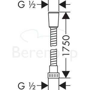 Hansgrohe Metaflex'C 28265000 Brauseschläuche 175cm chrom