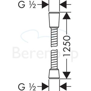 Hansgrohe Sensoflex 28132000 Metall Brauseschläuche 125cm chrom