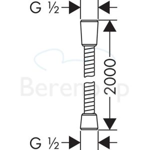 Hansgrohe Sensoflex 28134000 Metall Brauseschläuche 200cm chrom