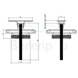 Clou CL1060300040 Ablaufstopfen und Siphonanschluss für Flush und First Handwaschbecken Edelstahl poliert