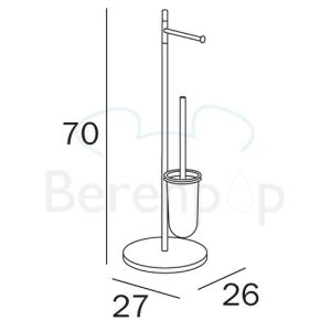 Inda AV086DCR multifunktional Stand-WC-Kombination chrom