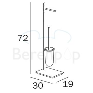 Inda AV086ECR multifunktional Stand-WC-Kombination chrom