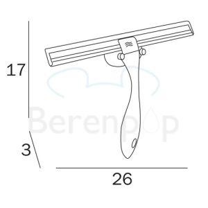 Inda AV0VN0 wandwisser chroom