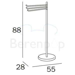 Inda Colorella A05840CR handdoekhouder standaard chroom