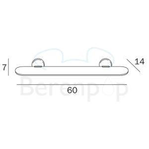 Inda Colorella A23070CR01 planchet 60cm transparant glas/ chroom