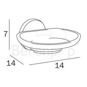 Inda Colorella A23110CR03 soap holder transparent clear glass/ chrome