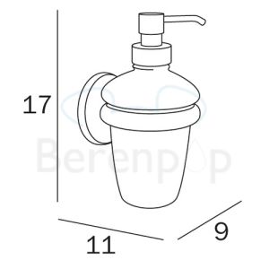 Inda Colorella A2367ACR21 zeepdispenser gesatineerd glas/ chroom