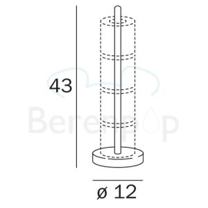 Inda Colorella AV4284CR vrijstaande reserverolhouder chroom