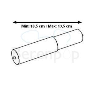 Inda Colorella - Export R03290 closetrolletje met veer kunststof wit
