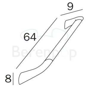 Inda Confort AH995BCU Sicherheitslehne 64cm chrom/ schwarz soft touch (Outlet)